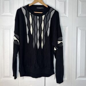 Vintage Protege Collection Sweater Mens Multicolored Coogi Style LARGE